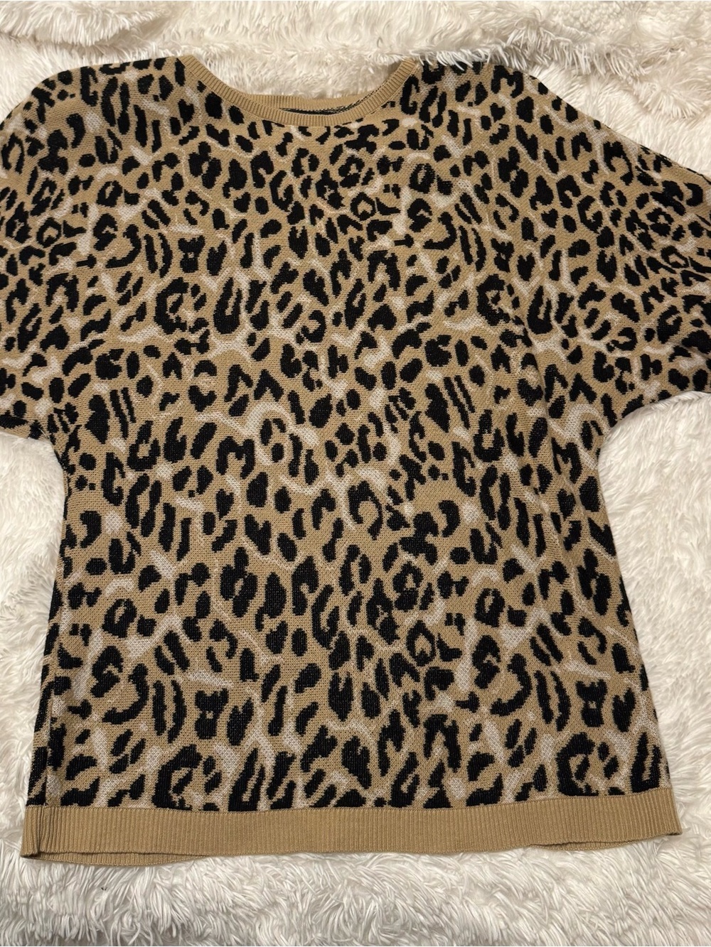 New York and Company Leopard Print Dolman Sleeve Sweater - Picture 6 of 8